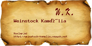 Weinstock Kamélia névjegykártya